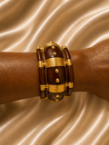 Bracelets Joncs Façon Écaille Empilés