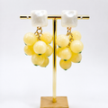 Boucles d'Oreilles Grappe Façon Raisin Ivoire