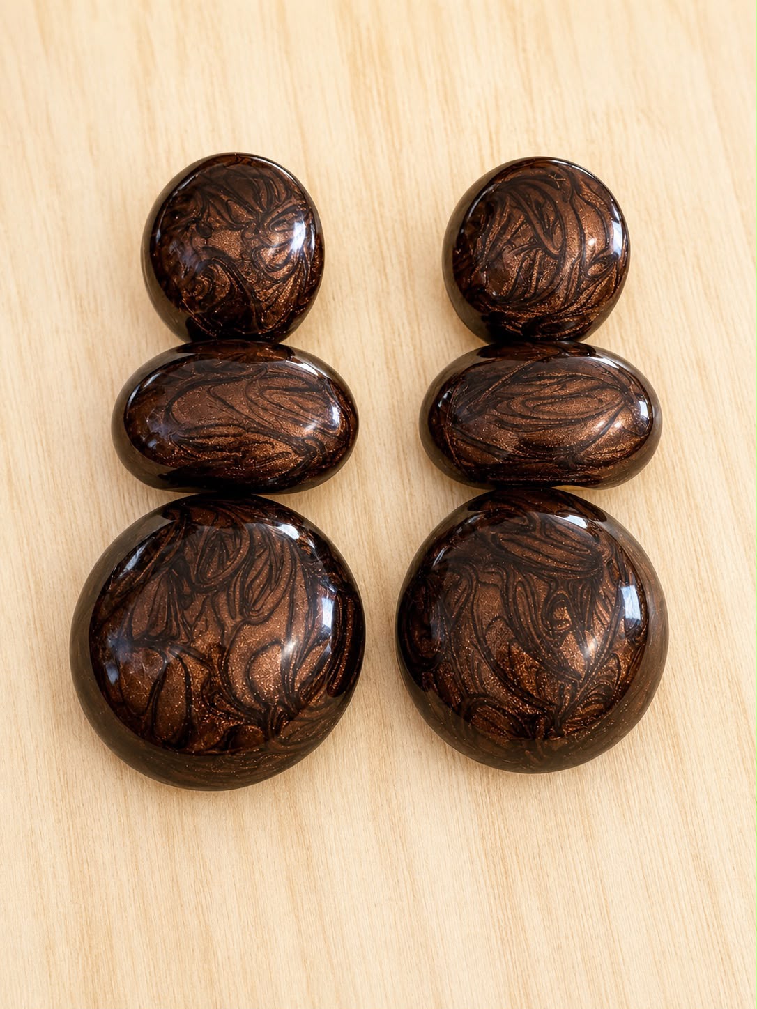 Boucles d'Oreilles Bronze Dégradé - vue