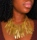Collier Statement Franges Dorées - vue