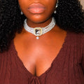 Collier Ras-du-Cou Perles et Strass - vue