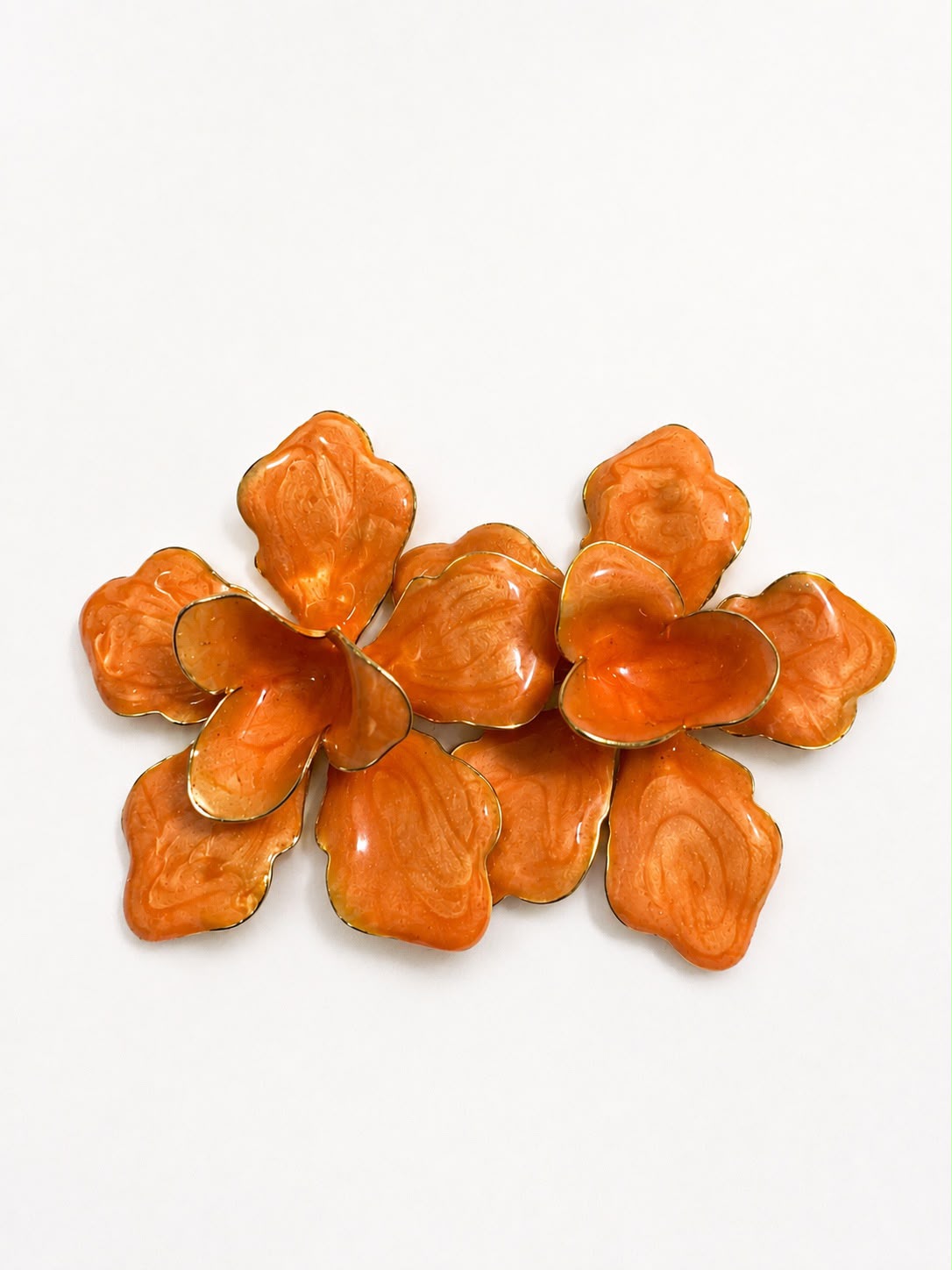 Fleurs en Résine Orange - vue