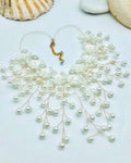 Collier Collerette Perles Fleurs - vue